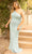 Primavera Couture 14002 - Scale-Like Sequined Evening Gown Evening Dresses 14W / Light Turquoise