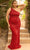 Primavera Couture 14002 - Scale-Like Sequined Evening Gown Evening Dresses 14W / Red