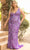 Primavera Couture 14008 - Lattice Sequined Sleeveless Gown Prom Dresses 14W / Lilac