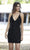 Primavera Couture - 3138 Bejeweled Plunging V-neck Cocktail Dress Special Occasion Dress 00 / Black