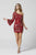 Primavera Couture - 3336 Fully Sequined Asymmetric Sheath Dress Special Occasion Dress 0 / Red Multi