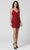 Primavera Couture - 3353 Paisley Beaded Fitted Cocktail Dress Homecoming Dresses 00 / Red