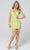 Primavera Couture - 3523 Embellished Plunging V Neck Sheath Dress Cocktail Dresses 00 / Yellow