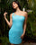 Primavera Couture - 3573 Cut-Out Sequined Fitted Cocktail Dress Homecoming Dresses 00 / Turquoise