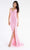 Primavera Couture - 3745 Beaded Sleeveless Wide Strap Gown Special Occasion Dress 00 / Pink