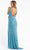 Primavera Couture - 3764 Bold Style Low V Neckline Dazzling Silhouette Evening Gown Special Occasion Dress