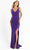 Primavera Couture - 3764 Bold Style Low V Neckline Dazzling Silhouette Evening Gown Special Occasion Dress