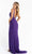 Primavera Couture - 3764 Bold Style Low V Neckline Dazzling Silhouette Evening Gown Special Occasion Dress