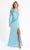 Primavera Couture - 3785 Asymmetrical One Shoulder Gown Special Occasion Dress 00 / Powder Blue