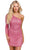 Primavera Couture 3849 - One Shoulder Long Sleeve Cocktail Dress Special Occasion Dress 00 / Rose Pink