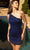 Primavera Couture 3855 - Asymmetrical One-Sleeve Cocktail Dress Special Occasion Dress 00 / Midnight