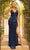 Primavera Couture 3930 - Embellished High Slit Prom Gown Special Occasion Dress 000 / Midnight