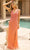 Primavera Couture 3969 - V Neck Embellished Strappy Long Gown Special Occasion Dress 000 / Coral