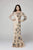 Primavera Couture - Bateau Long Sleeve Trumpet Evening Dress 3371 - 1 pc Blush Multi In Size 20 Available CCSALE 20 / Blush Multi