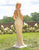 Primavera Couture - Embellished Plunging V-neck Fitted Dress 3234 - 1 pc Sand In Size 4 Available CCSALE 4 / Sand