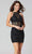 Primavera Couture - Sequined Halter Cowl Back Dress 3311 - 1 pc Black In Size 16 Available CCSALE 16 / Black