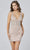 Primavera Couture - Sleeveless Beaded Midriff Fitted Mini Dress 3514SC CCSALE