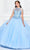 Princesa by Ariana Vara PR11942 - Beaded Halter Ballgown Ball Gowns 00 / Periwinkle