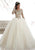 Quinceanera Collection - 26875 Beaded Long Sleeves Ballgown Special Occasion Dress 0 / Champagne Multi/Ivory