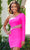 Rachel Allan 40176 - Asymmetric Fringed Accent Cocktail Dress Cocktail Dresses 00 / Hot Pink