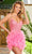 Rachel Allan 40186 - Feather Skirt Cocktail Dress Special Occasion Dress 0 / Pink