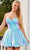 Rachel Allan 40195 - Strapless Sequin A-Line Cocktail Dress Special Occasion Dress 0 / Powder Blue