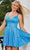 Rachel Allan 40206 - Strappy Back Sequin Homecoming Dress Cocktail Dress 00 / Ocean Blue