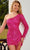 Rachel Allan 40212 - Bead Fringe Cocktail Dress Special Occasion Dress 0 / Hot Pink