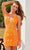 Rachel Allan 40237 - Plunging Halter Sequin Cocktail Dress Cocktail Dress 00 / Orange