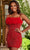 Rachel Allan 40238 - Sleeveless Straight Across Neckline Cocktail Dress Special Occasion Dress 0 / Red