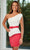 Rachel Allan 50146 - One Shoulder Formal Dress Special Occasion Dress 0 / White Fuchsia