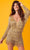 Rachel Allan 50203 - Long Sleeve Fringed Romper Special Occasion Dress 00 / Gold