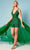 Rachel Allan 50210 - V-Neck Beaded Romper With Overskirt Special Occasion Dress 00 / Emerald