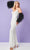 Rachel Allan 50239 - V-Neck Beaded Jumpsuit with Feather Sleeve Special Occasion Dress 00 / White Black