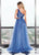 Rachel Allan - 6527 One-Shoulder Fitted Jumpsuit with Tulle Overskirt CCSALE