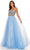 Rachel Allan - 70038 Geometric Cut Glass Tulle Dress Prom Dresses 00 / Periwinkle