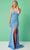 Rachel Allan 70150 - Feathered Sequin Prom Dress Special Occasion Dress 00 / Periwinkle