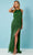 Rachel Allan 70304 - Fringed Halter Prom Dress Special Occasion Dress 00 / Emerald