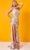 Rachel Allan 70383 - Beaded One Shoulder Prom Dress Special Occasion Dress 00 / White Blue Pink