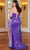 Rachel Allan 70397W - Feather Ornate Slit Prom Dress Special Occasion Dress