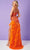 Rachel Allan 70412 - Fuzzy Feathered Slit Sheath Gown Special Occasion Dress