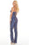 Rachel Allan - Beaded Formal Jumpsuit 7028 - 1 pc Navy Gold Multi In Size 00 Available CCSALE 0 / Navy Gold Multi