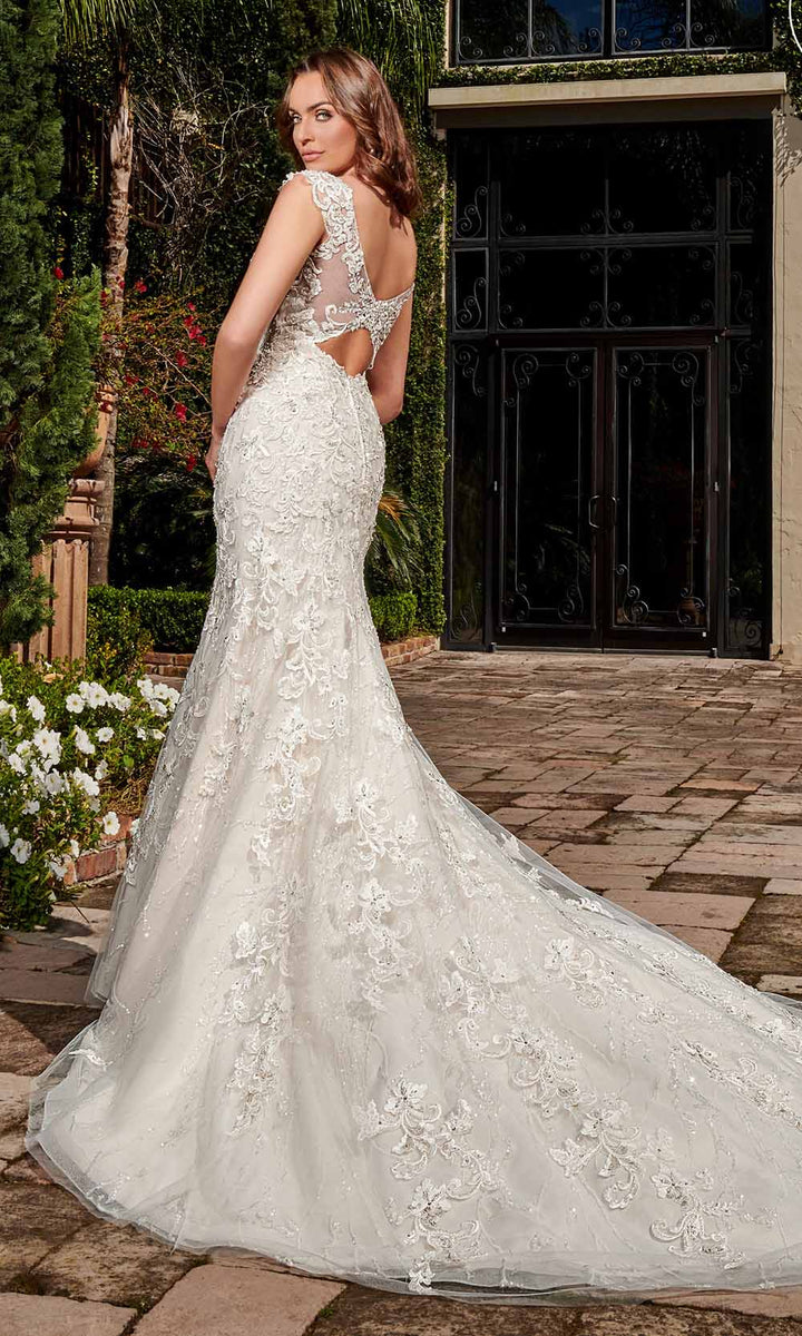 Rachel Allan - M772 Illusion Yoke Embellished Lace Mermaid Bridal Gown ...