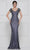 Rina Di Montella - Lace Applique Trumpet Evening Dress RD2657 - 1 pc Slate Blue In Size 16 Available CCSALE 16 / Slate Blue