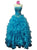 Ruffled Sweetheart Ballgown with Bolero Ball Gowns XXS / Ocean Blue