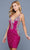 SCALA - 60248 Sequin Embellished Short Dress Cocktail Dresses 00 / Magenta/Silver