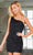 SCALA 60307 - One-Shoulder Sleeve Sequin Cocktail Dress Special Occasion Dress 000 / Black