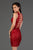 Scala - Scalloped Lace Up Sequined Dress 60040 - 1 pc Red In Size 6 Available CCSALE 6 / Red