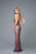 SCALA - Sequined Deep V-neck Fitted Dress 48983 - 1 pc Amethyst In Size 2 Available CCSALE 2 / Amethyst