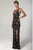 SCALA - Sleeveless Floral Beaded Prom Dress 60129 - 1 pc Banana In Size 8 Available CCSALE 8 / Banana